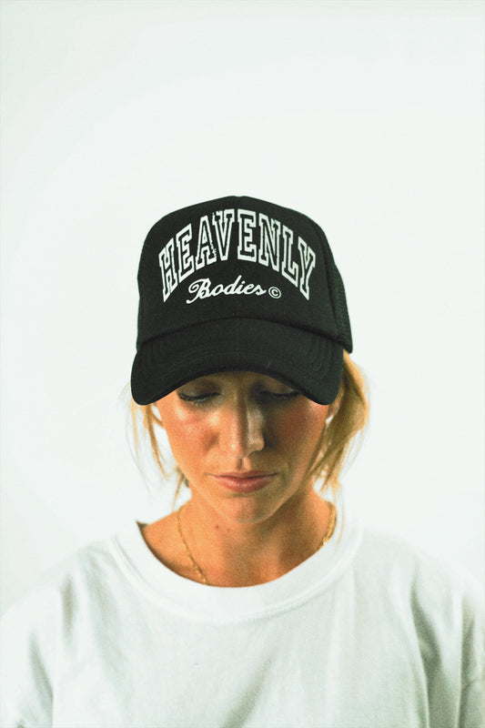 All Black "Heavenly Bodies" Trucker Hat
