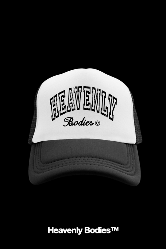 Black & White "Heavenly Bodies" Trucker Hat