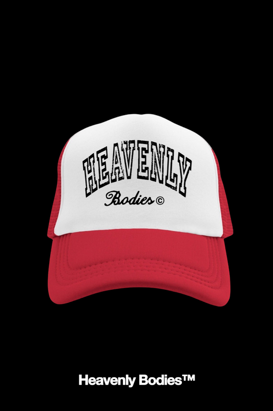 Red "Heavenly Bodies" Trucker Hat